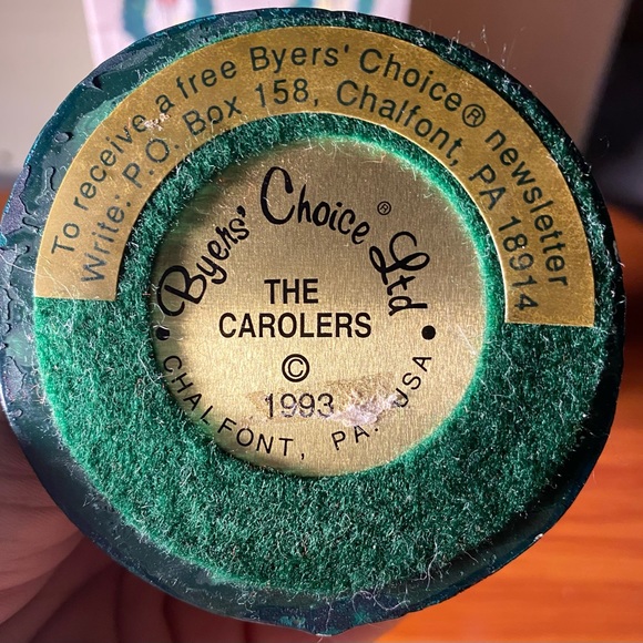 1993 Byers Choice School Girl Caroler w/Christmas Slate,School Book & Lunch Pail - Picture 6 of 6